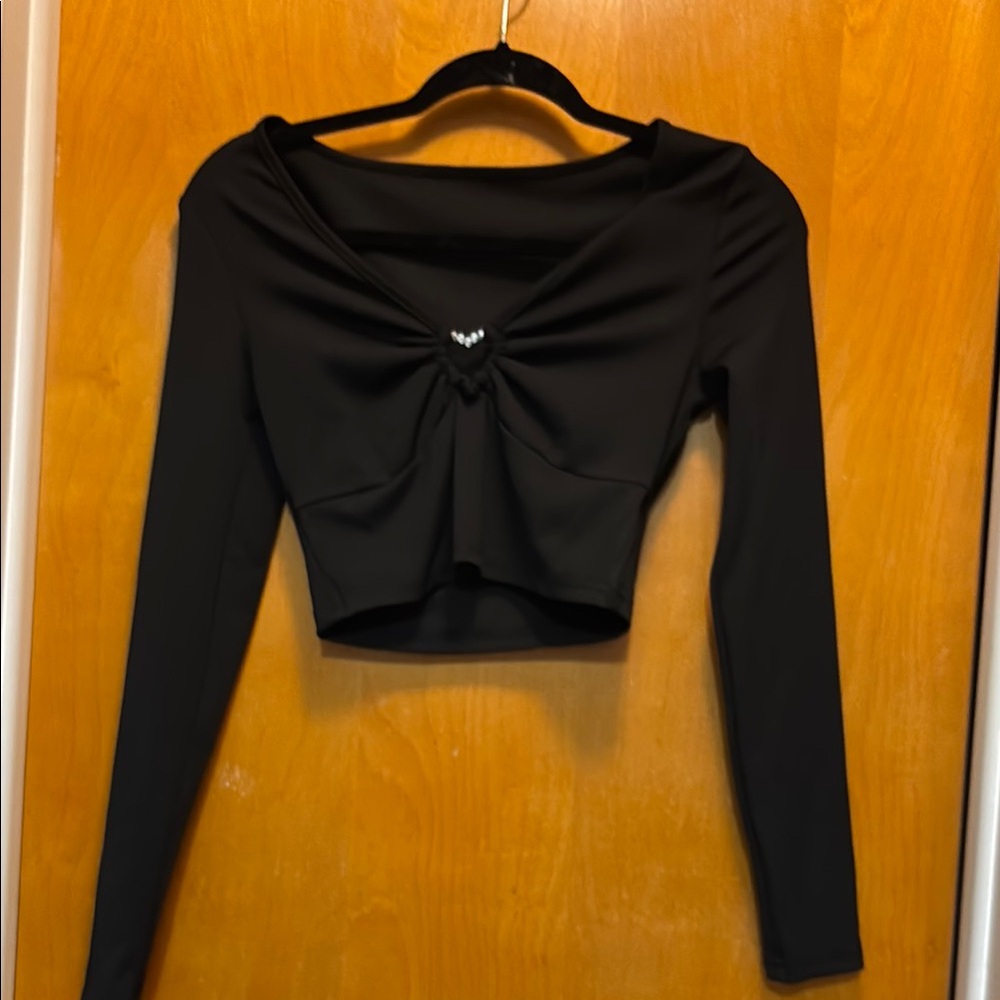 Chic Black Long Sleeve Blouse